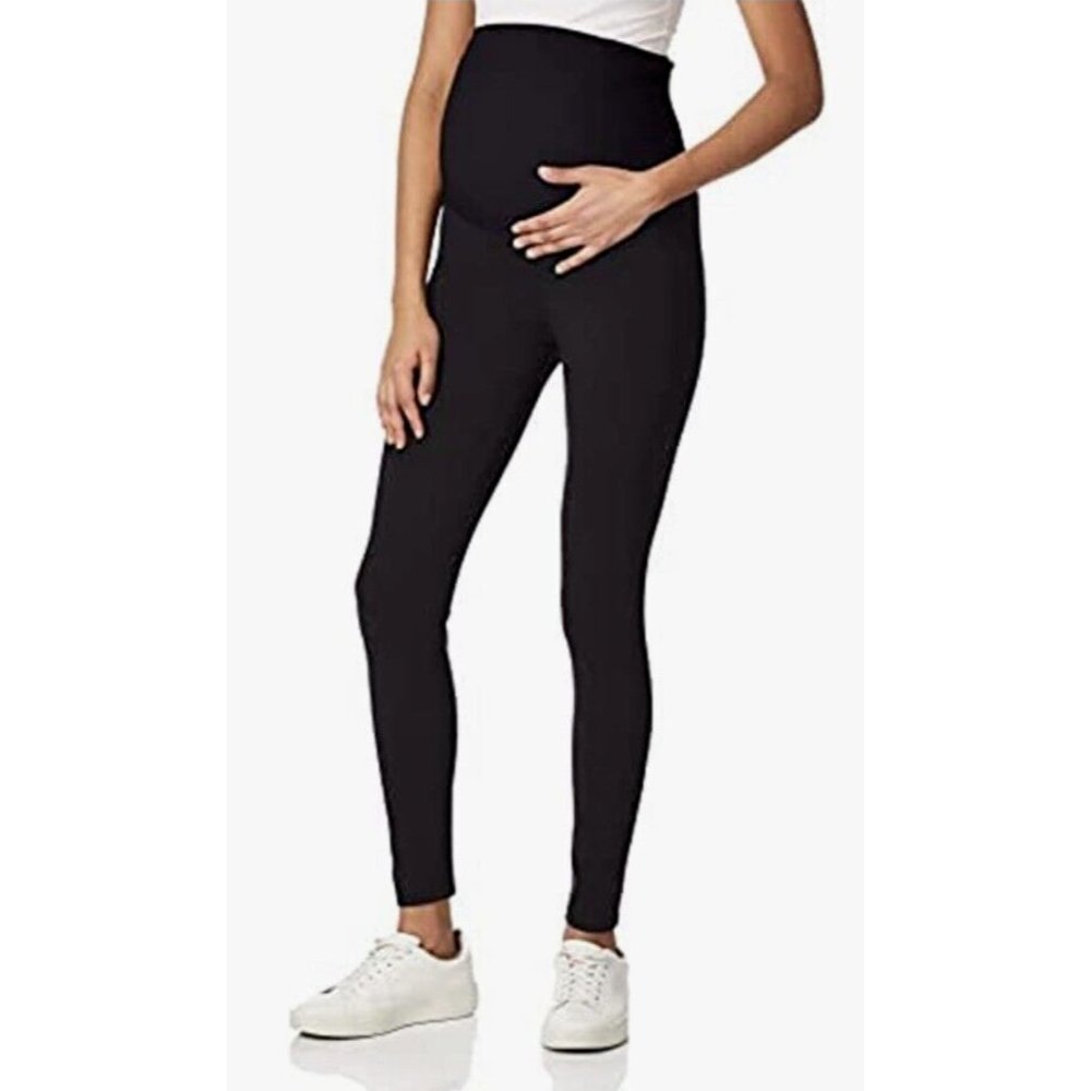 Motherhood Maternity Women's Essential Stretch Maternity Leggings Black Size S